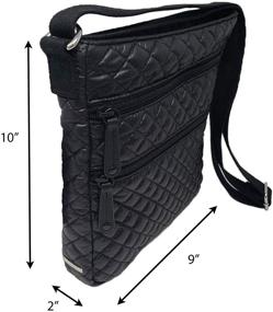 img 2 attached to 👜 ClaraNY BLACK Ultra Lightweight Water-Repellent Stain-Resistant Quilted Crossbody Bag