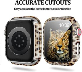 img 2 attached to Симпатичный жесткий чехол Cuteey 16-Pack для Apple Watch SE Series 6 5 4 44 мм с защитным закаленным стеклом для экрана - общая полная защитная панель из ПК для аксессуаров iWatch 44 мм (16 цветов, 44 мм)