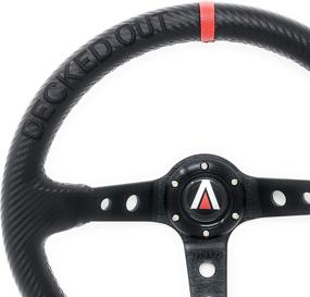 img 3 attached to Tanaka 350mm Deep Dish 6 Bolt PU Carbon Fiber Steering Wheel - Red Line (Black with Eye-Catching Red Line Design)