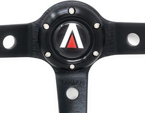 img 2 attached to Tanaka 350mm Deep Dish 6 Bolt PU Carbon Fiber Steering Wheel - Red Line (Black with Eye-Catching Red Line Design)