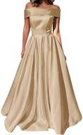 🥂 champagne evening dresses for women by yunuo - shoulder style clothing logo