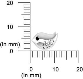 img 2 attached to 🕊️ Stunning 0.05 Ct Black Diamond Sparrow Stud Earrings with Screw Back - Perfect Gift for Bird Lovers! Crafted in 14K White Gold and Yellow Gold Finish 925 Sterling Silver