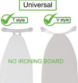 img 2 attached to 🧺 YYST Flexible Wall Mount Ironing Board Holder with Wall Storage Clip - Compatible with T-Leg Style and Y-Leg Style Ironing Boards