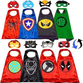 img 4 attached to Superhero Capes Masks Kids Costumes: Unleash Your Child's Inner Hero!