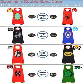 img 2 attached to Superhero Capes Masks Kids Costumes: Unleash Your Child's Inner Hero!