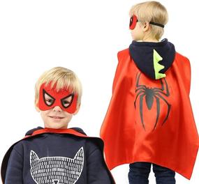 img 1 attached to Superhero Capes Masks Kids Costumes: Unleash Your Child's Inner Hero!
