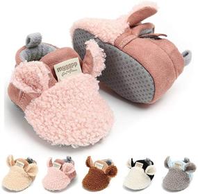 img 4 attached to Comfortable LAFEGEN Slipper Newborn Booties 👟 for Toddler Boys – Stylish and Supportive Shoes