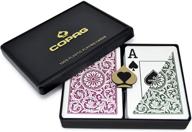 copag bridge size jumbo index 1546 playing cards: green burgundy setup for premium card gaming experience логотип