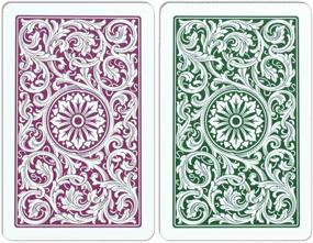 img 3 attached to Copag Bridge Size Jumbo Index 1546 Playing Cards: Green Burgundy Setup for Premium Card Gaming Experience