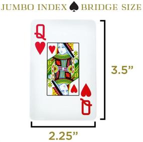 img 1 attached to Copag Bridge Size Jumbo Index 1546 Playing Cards: Green Burgundy Setup for Premium Card Gaming Experience