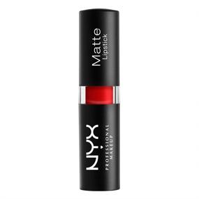 img 2 attached to 💄 Помада для губ NYX PROFESSIONAL MAKEUP Matte - Яркий сине-красный оттенок: Идеальный красный.