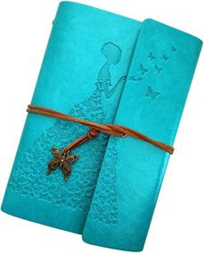 img 4 attached to Modana Butterfly Journal: Premium Refillable Travelers Notebook for Art Sketches, Travel Diary, and Journal Records - Vintage Spiral Notebook Binder (Blue, A5)