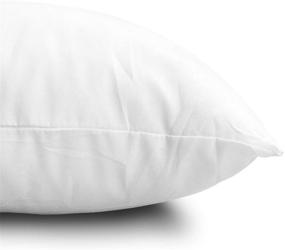 img 2 attached to 💤 EDOW Set of 4 Lightweight Down Alternative Throw Pillow Inserts - Machine Washable, Couch Cushion, Sham Stuffer - White, 12x20