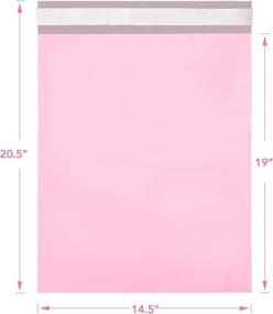 img 1 attached to 📦 KeePack розовые полиэтиленовые конверты 14,5x19 дюймов 100 штук - самоклеящиеся пакеты для доставки одежды