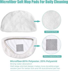 img 1 attached to 🧼 Mochenli 8 Pack Steam Mop Pads Replacement: Compatible with Bissell Powerfresh Steam Mop 1940 1440 1544 1806 2075 Series, Model 19402 19404 19408 19409 1940a 1940f 1940q 1940t 1940w. Washable Cleaning Pad Kit