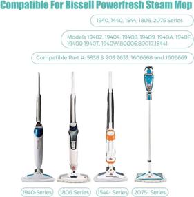 img 3 attached to 🧼 Mochenli 8 Pack Steam Mop Pads Replacement: Compatible with Bissell Powerfresh Steam Mop 1940 1440 1544 1806 2075 Series, Model 19402 19404 19408 19409 1940a 1940f 1940q 1940t 1940w. Washable Cleaning Pad Kit