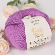 3 pack gazzal baby cotton xl super soft purple yarn - 5.28 oz / 344 yrds, dk-worsted weight, 50% turkish cotton logo