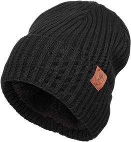 img 4 attached to 🧣 OZERO Knit Beanie Winter Hat: Thermal Polar Fleece Snow Skull Cap for Men and Women - Ultimate Warmth and Style