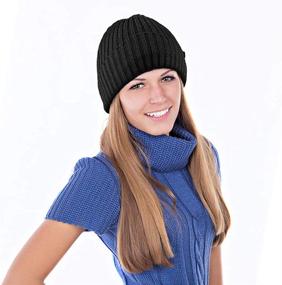 img 3 attached to 🧣 OZERO Knit Beanie Winter Hat: Thermal Polar Fleece Snow Skull Cap for Men and Women - Ultimate Warmth and Style