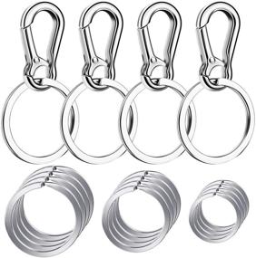 img 4 attached to 16Pcs Assorted Keychain Cridoz Chain: Organize Your Keys in Style