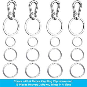 img 3 attached to 16Pcs Assorted Keychain Cridoz Chain: Organize Your Keys in Style