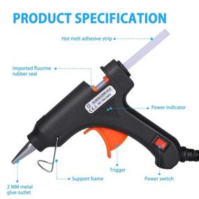 img 2 attached to SEISSO 20W Hot Glue Gun Kit with 30 Glue Sticks - Fast Heating Mini Melt Glue Gun for Quick Repairs, DIY School Projects, Art & Craft, and Festival Decorations