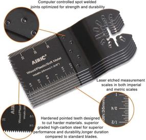 img 1 attached to 🔪 50pcs AIRIC Oscillating Tool Blades for Wood, Plastic, and Soft Metal: Quick Release Saw Blades Compatible with DeWalt, Rockwell, Black & Decker, and Fein