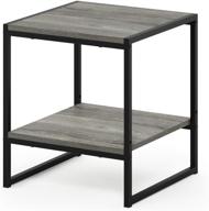 🏢 furinno fm19122gyw camnus modern living 2-tier end table: french oak grey stylish furniture piece for contemporary spaces logo