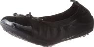 geox cpiuma22 ballerina flat: stylish black shoe for toddler to big kids (size 6 youth) - find the perfect fit! logo