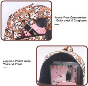 img 1 attached to 🎒 Versatile Finex Chip and Dale All Over Print Small Nylon Bag: Ideal Multipurpose Daypack for Travel, Shopping, and 8-inch Tablet/iPad Mini