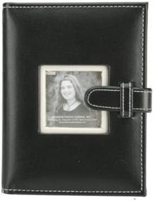 img 1 attached to 📸 Pioneer Sewn Frame Mini Bound Photo Album with Random Padded Solid Color Covers, Built-in Picture Frame &amp; Front Strap – Holds 24 4x6 Photos, 1 Per Page