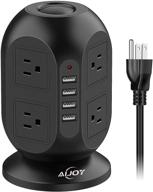 ⚡️ surge protector power strip tower, 8 ac outlet with 4 usb ports and 3.1a fast charging, includes 10ft extension cord logo