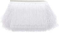 🎀 juvale 6-inch x 49 feet white polyester fringe tassel lace trim for improved seo logo