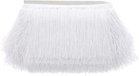 img 4 attached to 🎀 Juvale 6-inch x 49 Feet White Polyester Fringe Tassel Lace Trim for Improved SEO