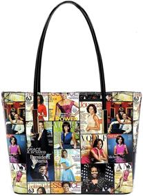 img 3 attached to Magazine Collage Shopper Michelle Handbag