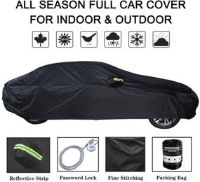 img 3 attached to 🚗 Premium All-Weather Car Cover for Maserati Ghibli/GranTurismo/GT Convertible - Waterproof, Windproof, Indoor/Outdoor, Breathable – Includes Storage Bag