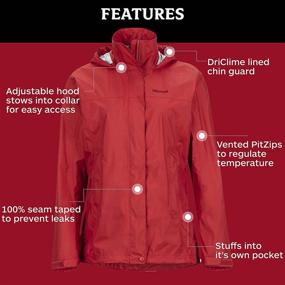 img 1 attached to Marmot Women's Precip Jacket: A Gemstone in Women's Clothing for Coats, Jackets & Vests