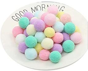 img 4 attached to 🎉 YYCRAFT 100pcs 1 inch Candy Colored Craft Pom Poms Balls: Ideal for Hobby Supplies, DIY Crafts, Party Decorations