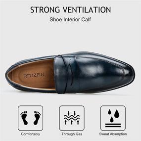 img 1 attached to 👞 RITIZEN Classic Comfortable Official Business Men's Shoes: Loafers & Slip-Ons for Versatile Style