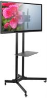 📺 seneca av sm61 mobile flat panel tv mount - adjustable height, black - suitable for 30-65" monitor displays logo