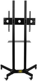 img 1 attached to 📺 Seneca AV SM61 Mobile Flat Panel TV Mount - Adjustable Height, Black - Suitable for 30-65" Monitor Displays