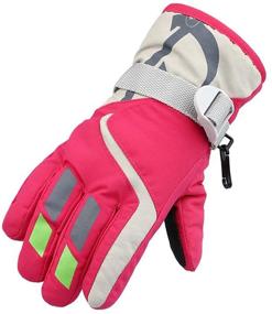 img 2 attached to 🧤 Momoon Kids Winter Gloves: Toddler Snow Gloves 2 Pairs - Adjustable & Warm Gloves for Boys and Girls