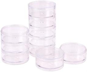 img 4 attached to PandaHall Cylinder Stackable Containers Organizer