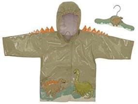 img 3 attached to 🦖 Dive into Adventure with the Kidorable Dinosaur Raincoat Green 6 6X for Boys' Clothing