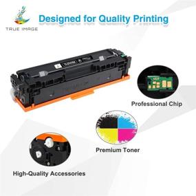 img 1 attached to 🖨️ Набор картриджей TRUE IMAGE 410A для замены HP CF410A CF411A CF412A CF413A для цветного МФУ Pro M477fnw M477fdw M477fdn M452dn M452nw M477 принтер (черный, голубой, желтый, пурпурный, 4 штуки)