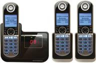 📞 motorola dect 6.0 cordless phone: 3 handsets, answering system, customizable color back plates p1003 logo