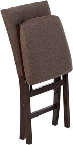 img 1 attached to 🪑 Set of 2 MECO STAKMORE Parson's Folding Chairs in Espresso Finish