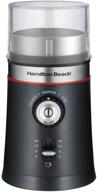 ☕ hamilton beach 10oz electric coffee grinder: multiple grind settings, 14 cups capacity, stainless steel blades, black logo