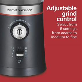 img 2 attached to ☕ Hamilton Beach 10oz Electric Coffee Grinder: Multiple Grind Settings, 14 Cups Capacity, Stainless Steel Blades, Black