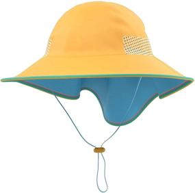 img 4 attached to NOHOO Kids Sun Hat Boys Girls UPF 50+ Protection Bucket Hat with Neck Flap - Shield Your Baby from Harsh Sun Rays!